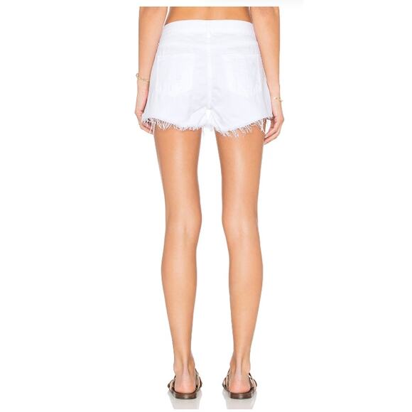 Rag & Bone Cut-Off Short in White Marin - Picture 9 of 9